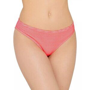 Hula Honey Juniors Size XS Rib Illusion Hipster Bikini Bottoms Hibiscus 1569